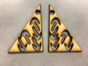 Geometric Triangle Cutout Earrings Vector Laser Cut File