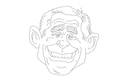 Diseño Vectorial de Caricatura de George W. Bush para CNC DXF