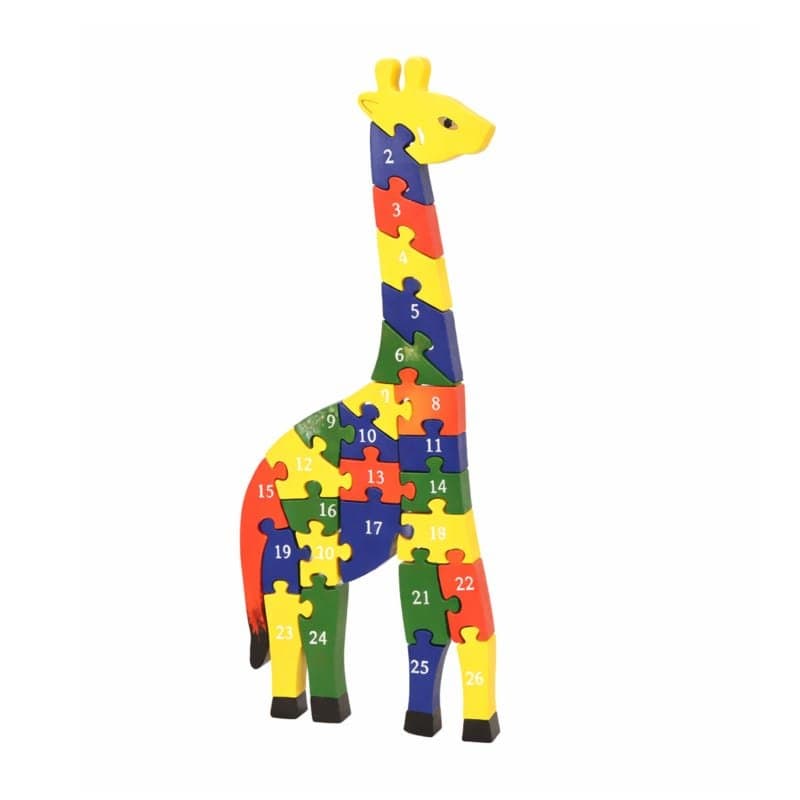 Giraffe Number Jigsaw Puzzle Laser Cut Vector File (SVG, DXF)