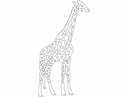 Diseño Vectorial de Silueta de Jirafa para Corte Láser DXF