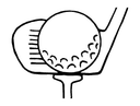 Vector de Pelota y Palo de Golf para Corte Láser CNC