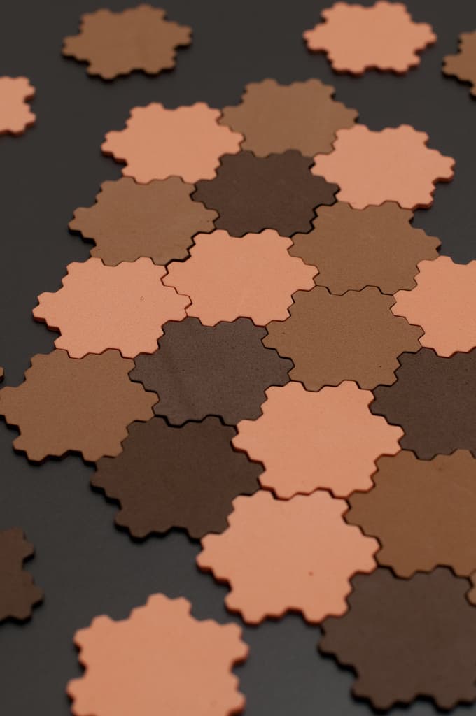 Vetor de Azulejos Modulares Gosper Island Flowsnake para Corte a Laser