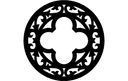 Arquivo Vetorial DXF de Medalhão Decorativo Quatrefoil Gótico