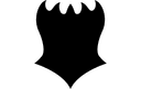 Gothic Shield Bat Emblem Vector Template (DXF)