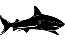 Archivo Vectorial de Silueta de Tiburón para Corte Láser CNC