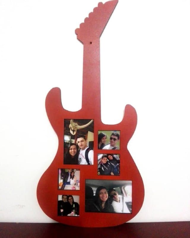 Guitar Shaped Photo Frame Laser Cut Vector File