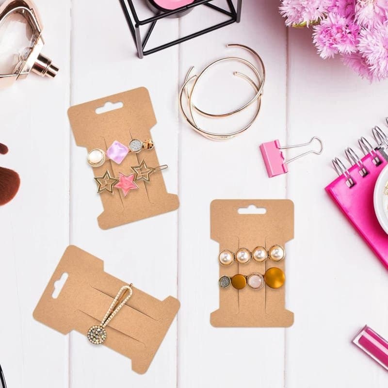 Hair Clip Display Card Vector Template for Laser Cutting (SVG, DXF)