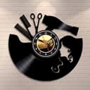 Hair Salon Wall Clock Vector Design for Laser Cutting
