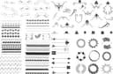 Colección de Vectores de Ornamentos y Bordes Dibujados a Mano
