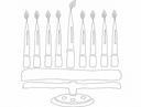 Design de Menorá de Hanukkah em Vetor para Corte a Laser DXF