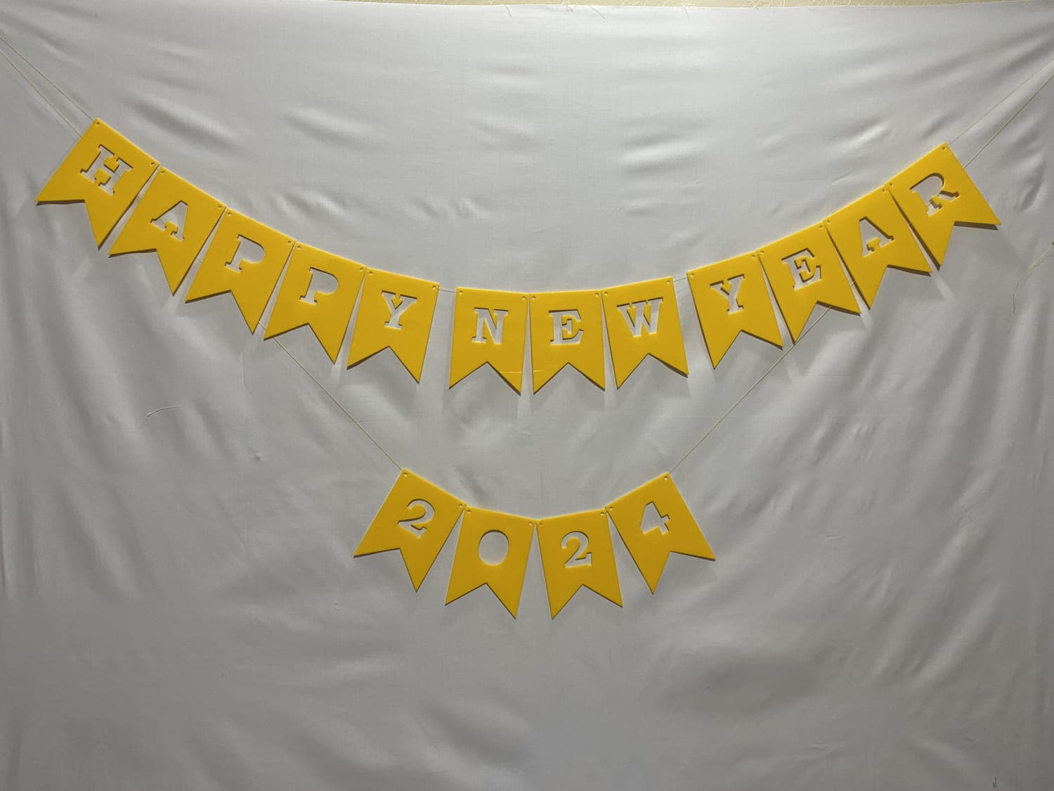 Happy New Year 2024 Banner Laser Cut Vector File