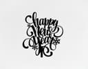 Happy New Year Cake Topper Laser Cut Vector File