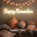 Arquivo Vetorial Letreiro Happy Ramadan Estilo Neon (SVG, DXF)