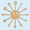 Happy Sun Wall Clock Vector for Laser Cutting