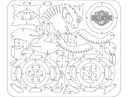Harley-Davidson Eagle 3D Puzzle Vector File for Laser Cutting