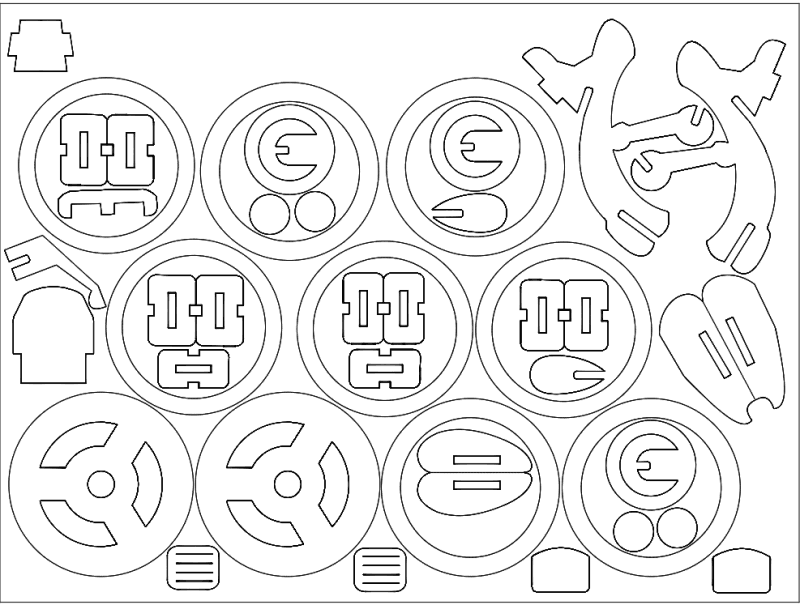 Harley Motorcycle 3D Puzzle Laser Cut Vector File (DXF)