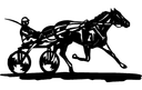 Harness Racing Horse and Sulky DXF Vector File for Laser Cutting