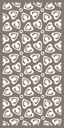 Heart Leaf Seamless Screen Panel Vector for Laser Cutting