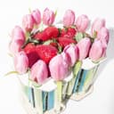 Heart-Shaped Flower and Strawberry Holder Laser Cut Vector File