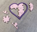 Heart Shaped Jigsaw Puzzle Laser Cut Vector DXF SVG CDR