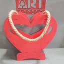 Heart Shaped Wooden Flower Basket Laser Cut Vector File (CDR)