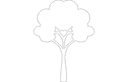 Vector de Silueta de Árbol con Corazón para Corte Láser DXF
