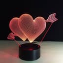 Archivo Vectorial de Lámpara LED 3D Corazón con Flecha