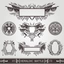 Conjunto de Vectores de Emblemas y Marcos Heráldicos