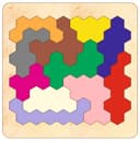 Hexagonal Tangram Brain Teaser Laser Cut File SVG
