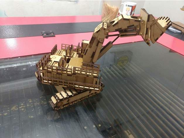 Hitachi EX8000 Mining Excavator 3D Puzzle Laser Cut Vector Plan