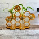 Honeycomb Propagation Station with Bees - Laser Cut SVG Vector
