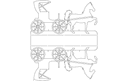 Horse Drawn Carriage Vector Design for Laser Cutting DXF