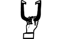 Horseshoe Holding Hand Vector Design for Laser Cutting DXF