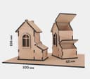 Plano Vectorial de Caja de Té en Forma de Casa para Laser Cut