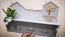Arquivo Vetor de Prateleira e Cabideiro em Formato de Casa