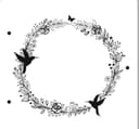 Archivo Vectorial de Corona de Colibrí y Flores para Corte Láser