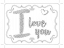 I Love You Decorative Sign Laser Cut DXF File