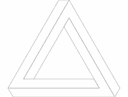 Diseño Vectorial de Triángulo de Penrose Imposible DXF