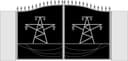 Industrial Electrical Tower Gate Design Vector File
