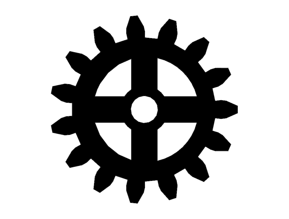 Industrial Gear Vector Design for Laser Cutting DXF File