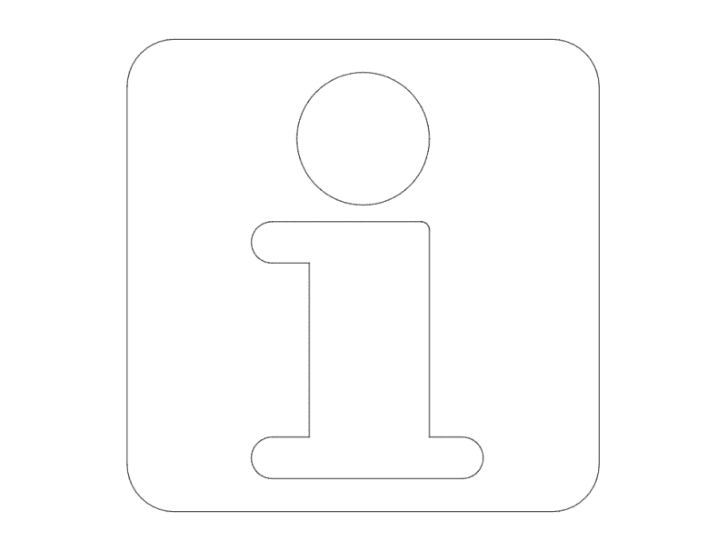 Information Icon Sign Vector File for CNC Laser Cutting