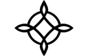 Interlocking Celtic Knot Star Vector Design DXF File