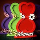 Vector de Marco Número 8 en Corazón para el Día de la Mujer