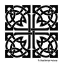 Diseño Vectorial de Ornamento Cuadrado Celta (DXF)