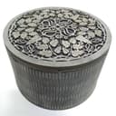 Caja Redonda con Bisagra Viva Floral - Archivo Laser Cut
