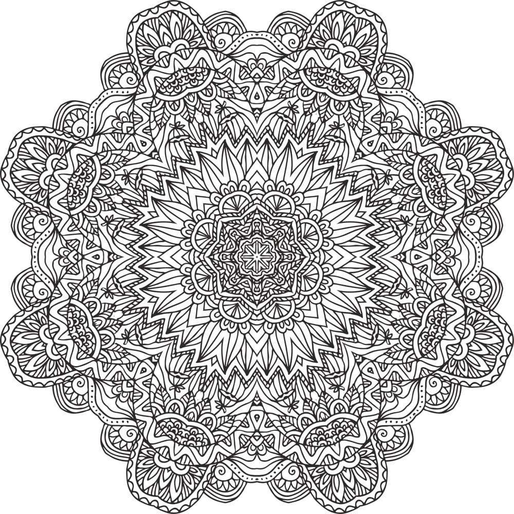 Intricate Floral Mandala Vector Design for Laser Cutting