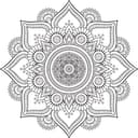 Intricate Floral Mandala Vector Design for Laser Cutting