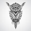 Intricate Geometric Owl Vector Design for Laser Cutting