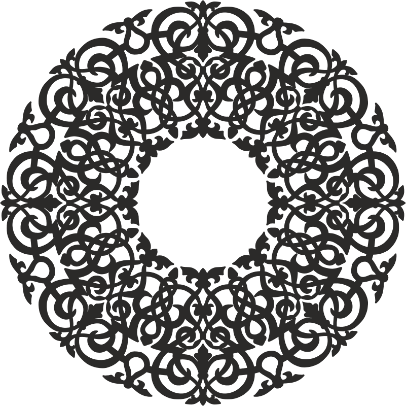 Intricate Ornamental Circular Mandala Vector File