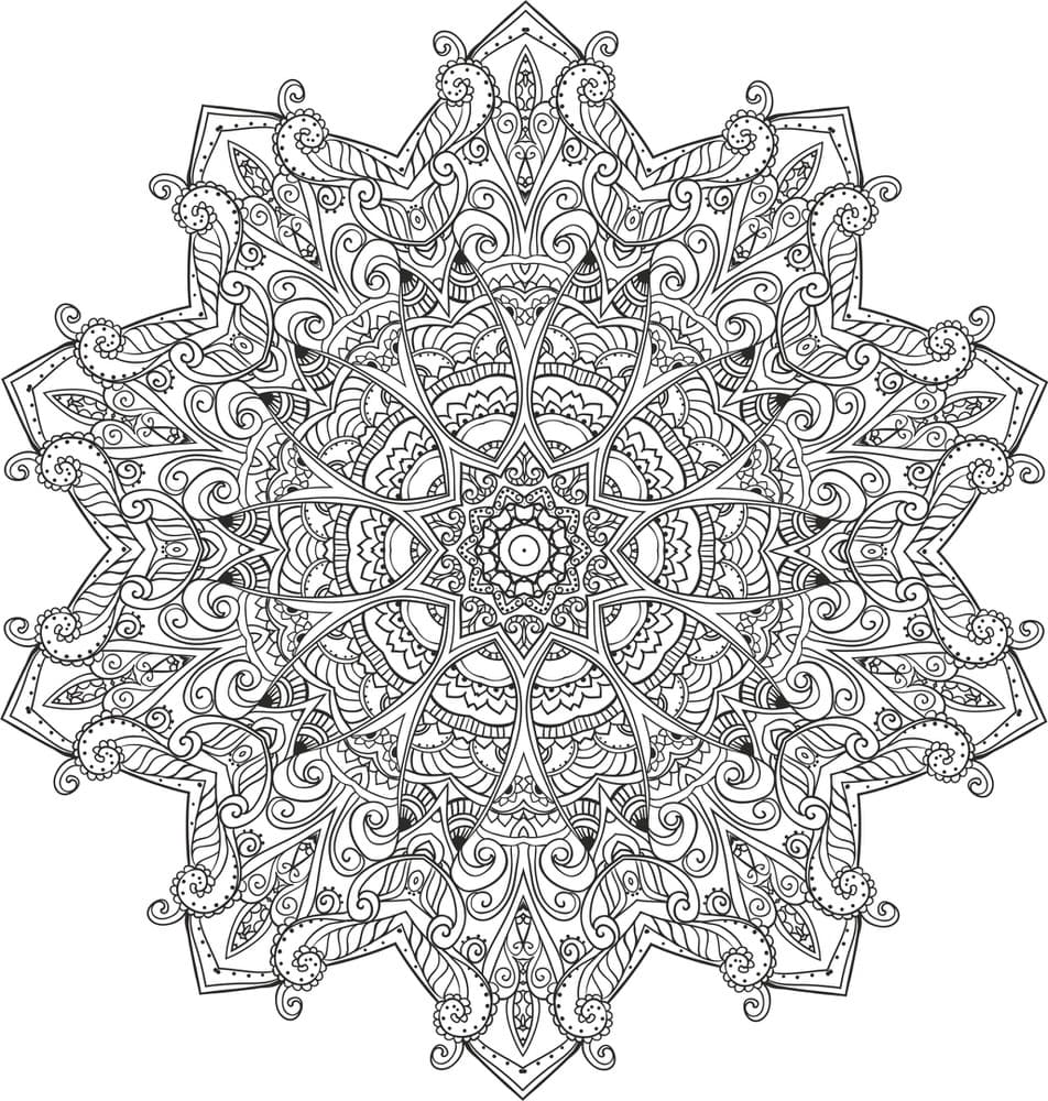 Intricate Ornamental Floral Mandala Vector File